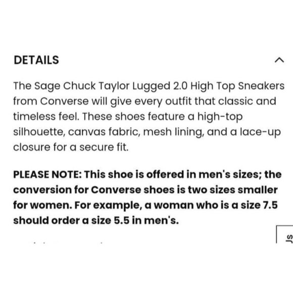 Converse Sage Chuck Taylor Lugged 2.0 High Top Sneakers Mens Size 9.5 NWT - Picture 6 of 6